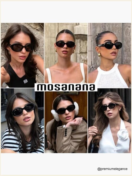 Retro Oval Chunky Sunglasses UV400 Protection Women\'s main image 7